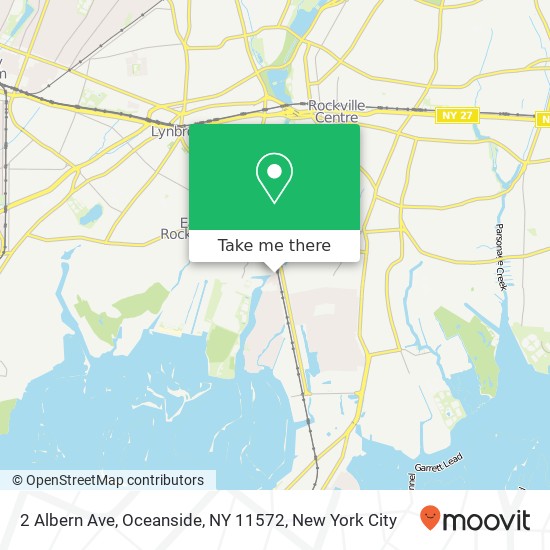 Mapa de 2 Albern Ave, Oceanside, NY 11572