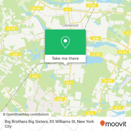 Big Brothers Big Sisters, 85 Williams St map