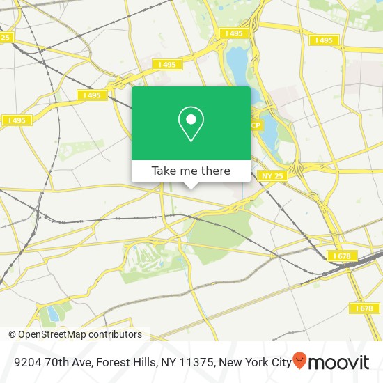 Mapa de 9204 70th Ave, Forest Hills, NY 11375