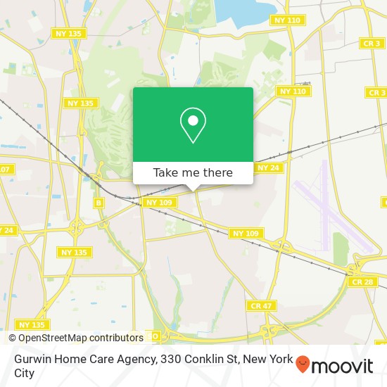 Mapa de Gurwin Home Care Agency, 330 Conklin St