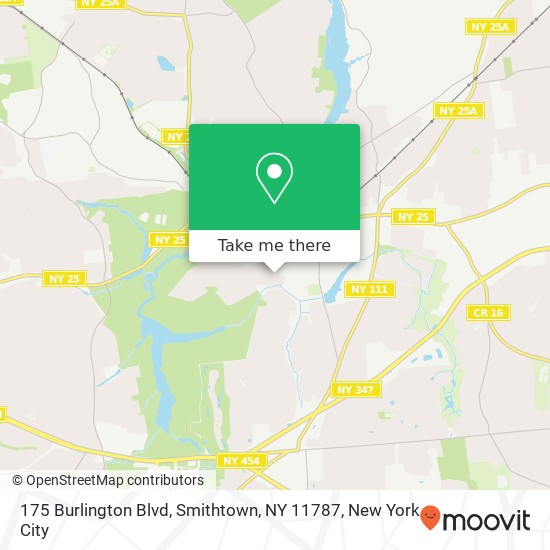 Mapa de 175 Burlington Blvd, Smithtown, NY 11787