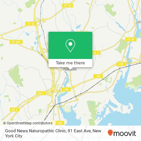 Mapa de Good News Naturopathic Clinic, 91 East Ave