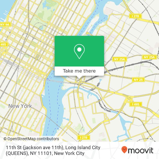 Mapa de 11th St (jackson ave 11th), Long Island City (QUEENS), NY 11101