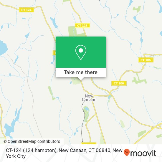 CT-124 (124 hampton), New Canaan, CT 06840 map