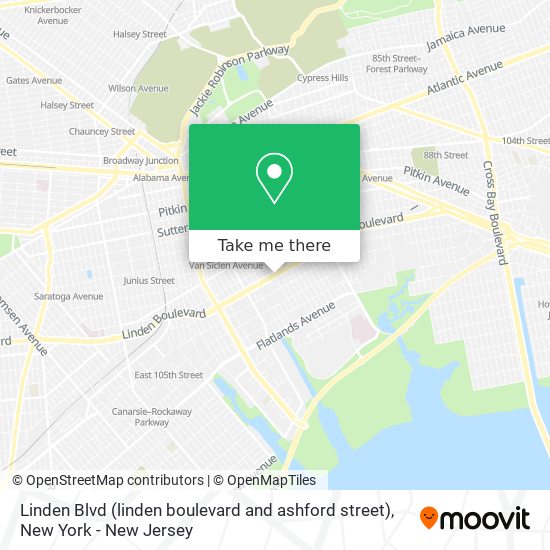 Linden Blvd (linden boulevard and ashford street) map