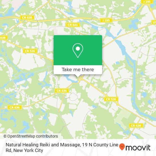 Mapa de Natural Healing Reiki and Massage, 19 N County Line Rd