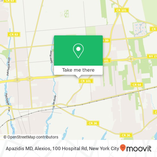 Mapa de Apazidis MD, Alexios, 100 Hospital Rd