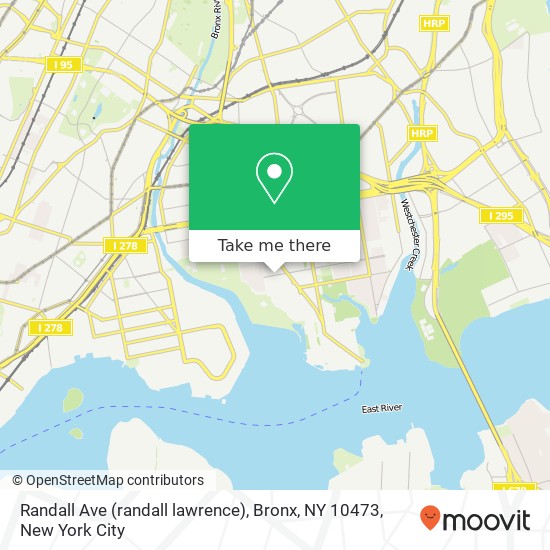 Mapa de Randall Ave (randall lawrence), Bronx, NY 10473