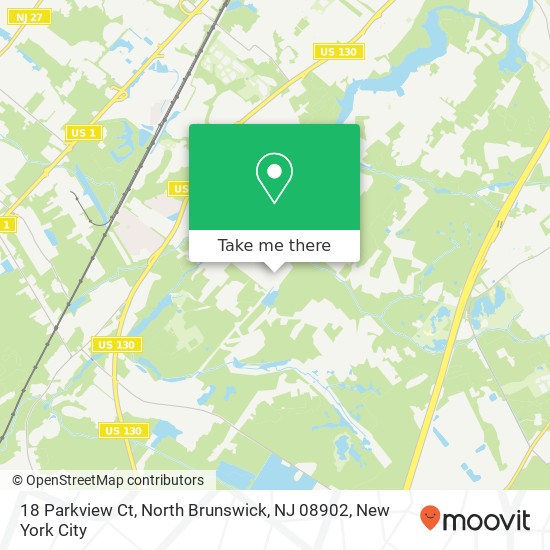 18 Parkview Ct, North Brunswick, NJ 08902 map