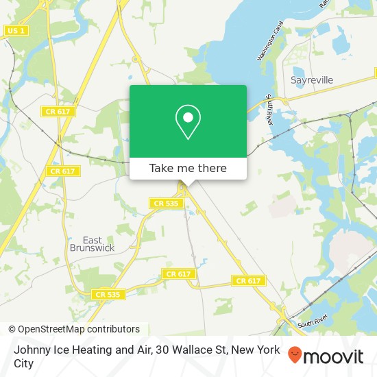 Mapa de Johnny Ice Heating and Air, 30 Wallace St
