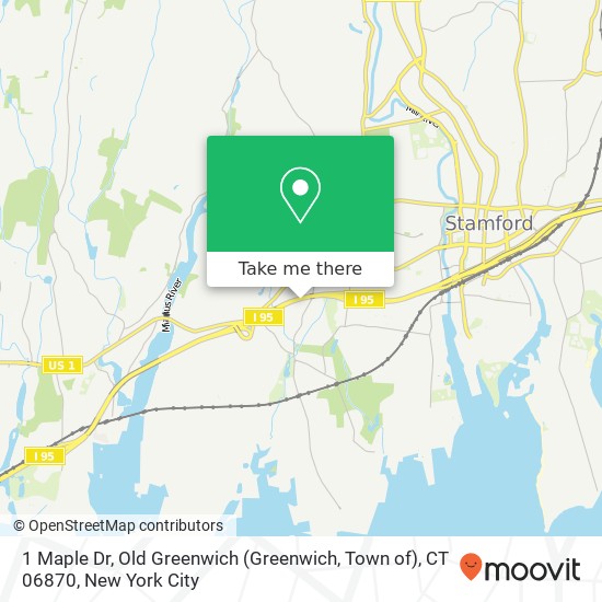 Mapa de 1 Maple Dr, Old Greenwich (Greenwich, Town of), CT 06870