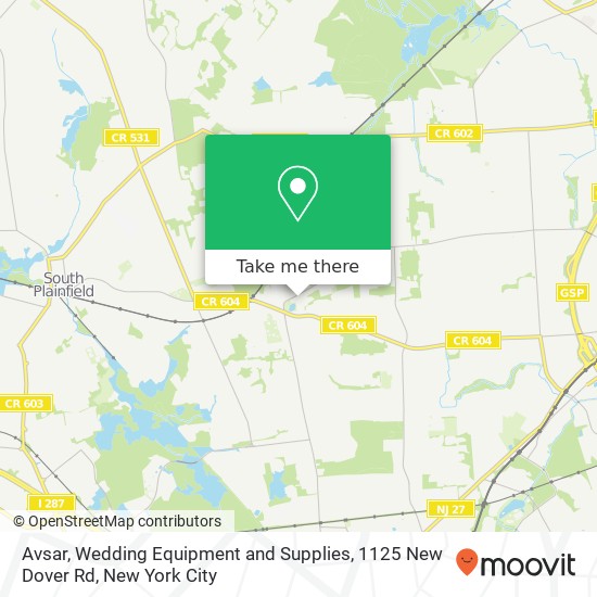 Avsar, Wedding Equipment and Supplies, 1125 New Dover Rd map