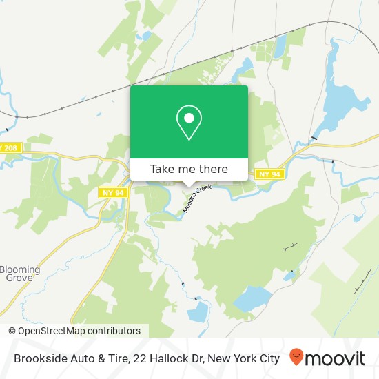 Mapa de Brookside Auto & Tire, 22 Hallock Dr