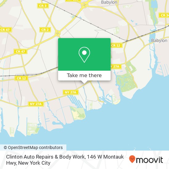 Mapa de Clinton Auto Repairs & Body Work, 146 W Montauk Hwy