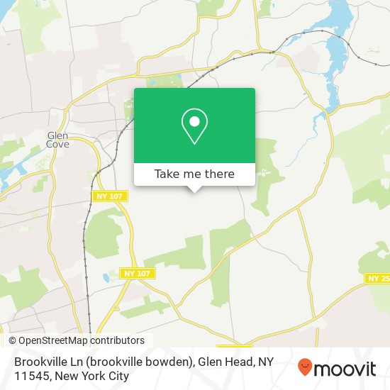 Mapa de Brookville Ln (brookville bowden), Glen Head, NY 11545