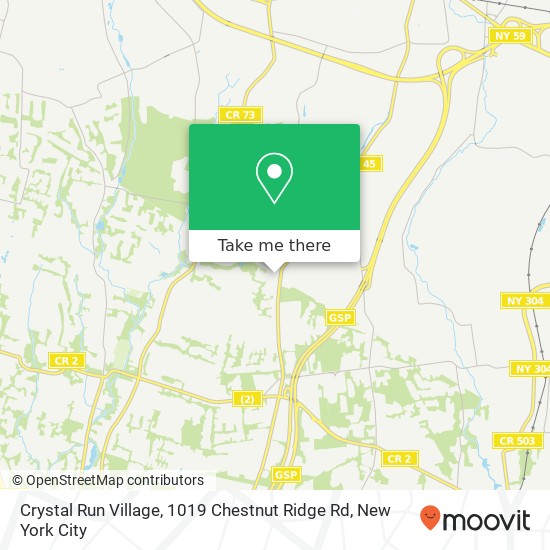 Mapa de Crystal Run Village, 1019 Chestnut Ridge Rd