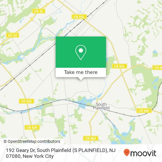 192 Geary Dr, South Plainfield (S PLAINFIELD), NJ 07080 map