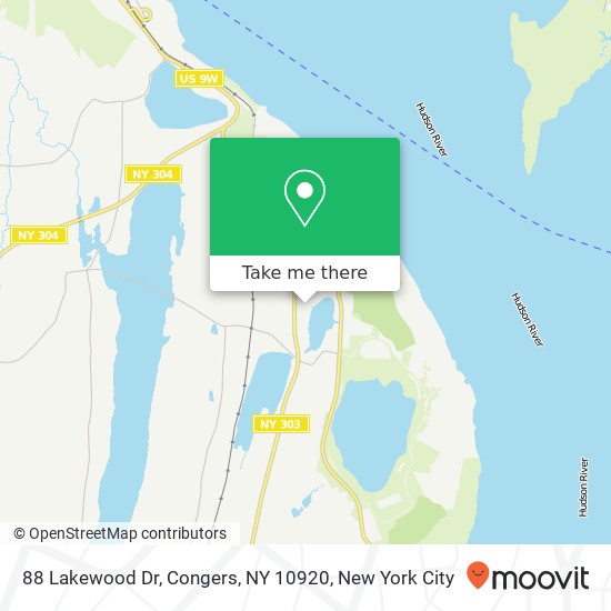 88 Lakewood Dr, Congers, NY 10920 map
