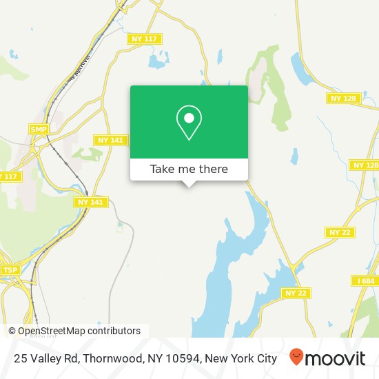 Mapa de 25 Valley Rd, Thornwood, NY 10594