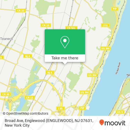 Mapa de Broad Ave, Englewood (ENGLEWOOD), NJ 07631