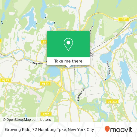 Mapa de Growing Kids, 72 Hamburg Tpke