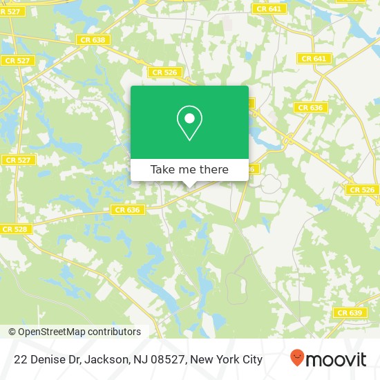 Mapa de 22 Denise Dr, Jackson, NJ 08527