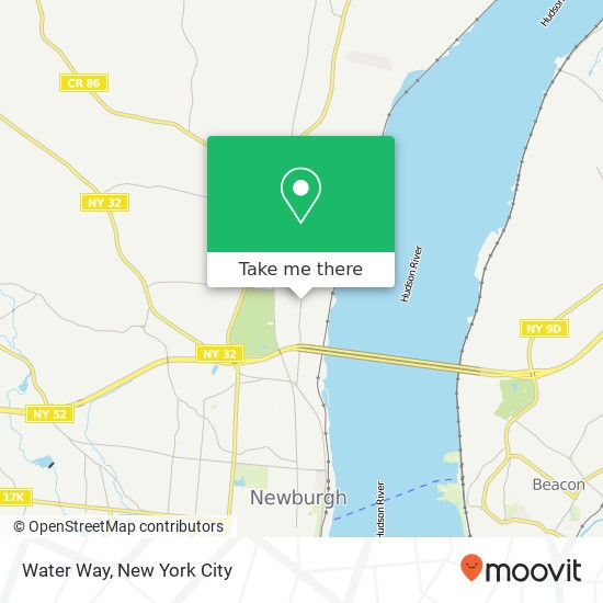 Mapa de Water Way, Newburgh, NY 12550