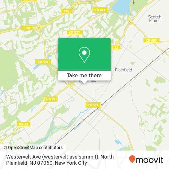 Mapa de Westervelt Ave (westervelt ave summit), North Plainfield, NJ 07060