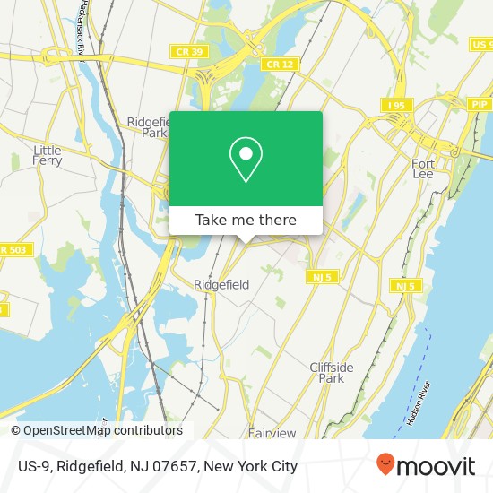 Mapa de US-9, Ridgefield, NJ 07657
