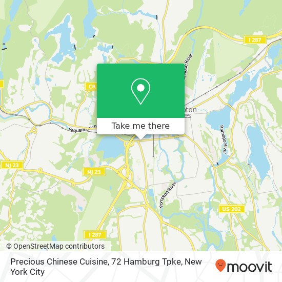 Mapa de Precious Chinese Cuisine, 72 Hamburg Tpke