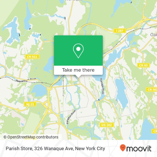 Mapa de Parish Store, 326 Wanaque Ave
