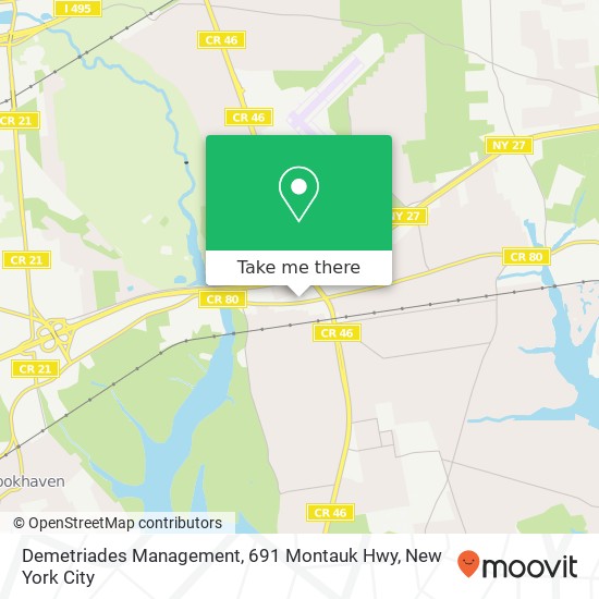 Mapa de Demetriades Management, 691 Montauk Hwy