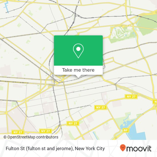 Mapa de Fulton St (fulton st and jerome), Brooklyn, NY 11207