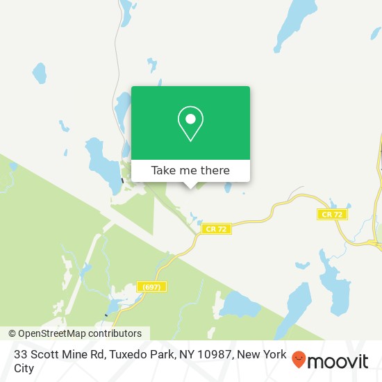 Mapa de 33 Scott Mine Rd, Tuxedo Park, NY 10987