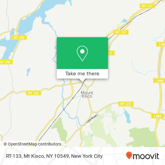 Mapa de RT-133, Mt Kisco, NY 10549