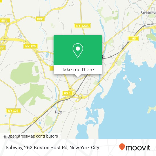 Mapa de Subway, 262 Boston Post Rd