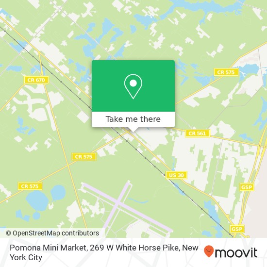 Pomona Mini Market, 269 W White Horse Pike map