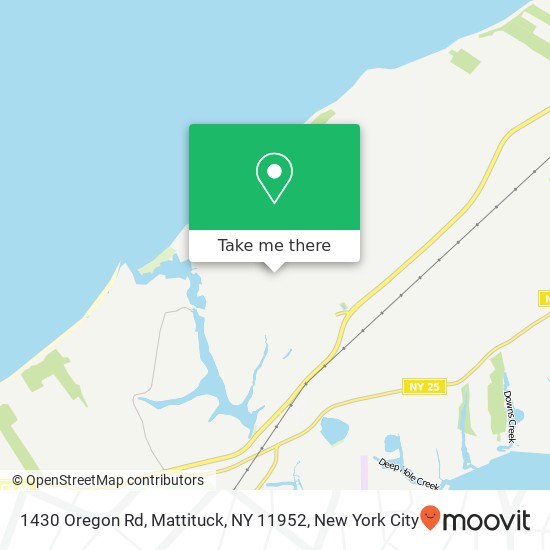 Mapa de 1430 Oregon Rd, Mattituck, NY 11952