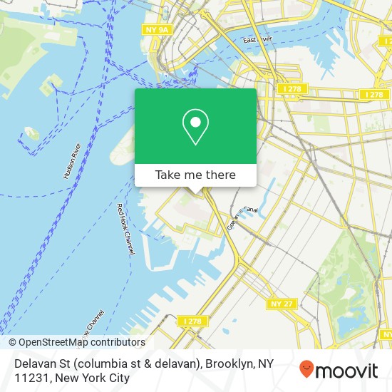 Delavan St (columbia st & delavan), Brooklyn, NY 11231 map