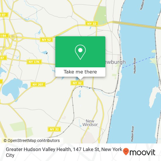 Greater Hudson Valley Health, 147 Lake St map
