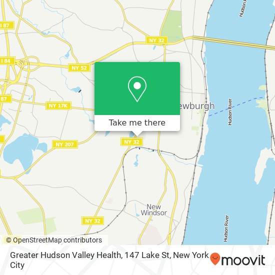 Mapa de Greater Hudson Valley Health, 147 Lake St