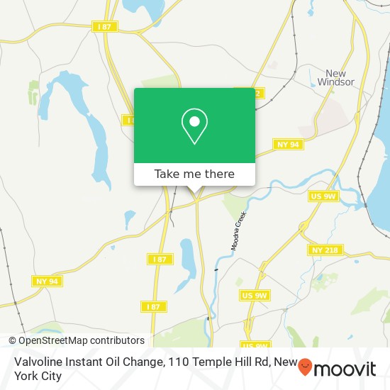 Valvoline Instant Oil Change, 110 Temple Hill Rd map