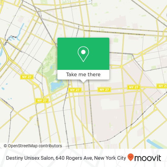 Mapa de Destiny Unisex Salon, 640 Rogers Ave