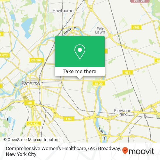 Comprehensive Women's Healthcare, 695 Broadway map