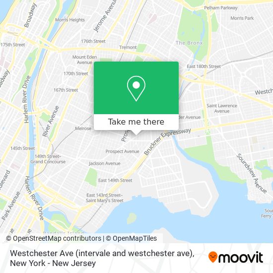 Mapa de Westchester Ave (intervale and westchester ave)