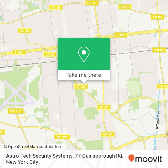 Mapa de Astro-Tech Security Systems, 77 Gainsborough Rd