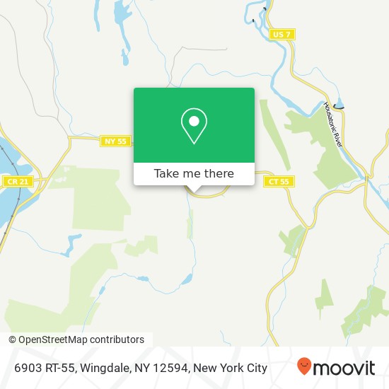 Mapa de 6903 RT-55, Wingdale, NY 12594