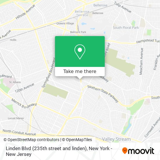 Linden Blvd (235th street and linden) map