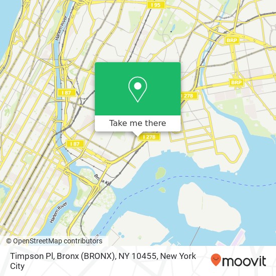 Mapa de Timpson Pl, Bronx (BRONX), NY 10455