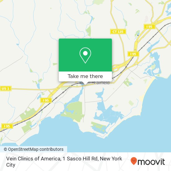 Vein Clinics of America, 1 Sasco Hill Rd map